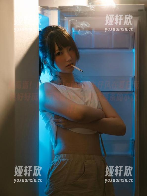 超高清！魔物喵nigisa的牛仔风在夏日竟然好好玩，听说能引来一群吃薯条的小伙伴！
